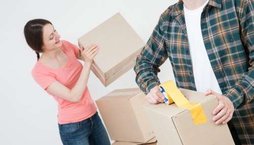 Packing and loading household items for an Ilford move