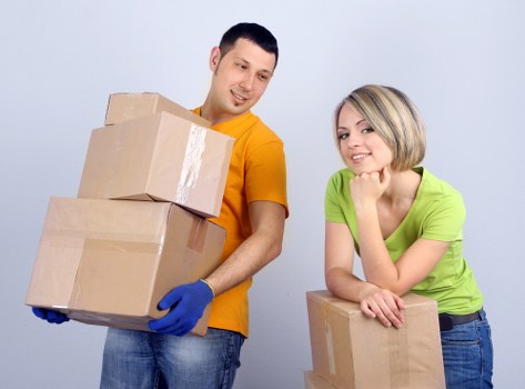 Loading furniture into a van for a local move in Ilford