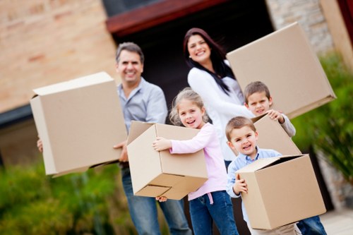 Prepared moving boxes and furniture for removals in Ilford